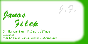 janos filep business card